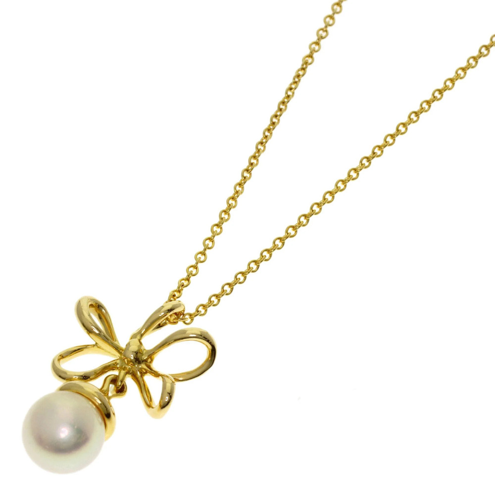 TIFFANY 18k Gold Pearl Necklace